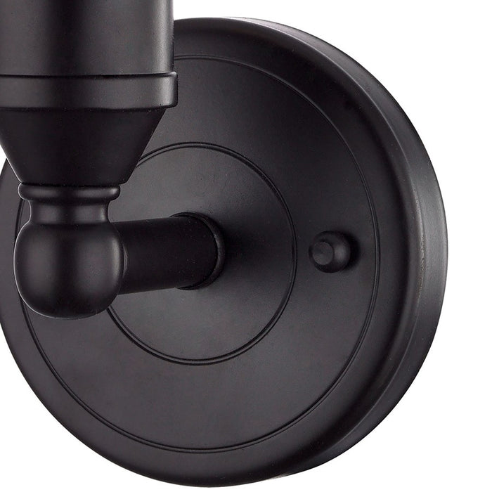 Atlas Lighting Fulton 12'' High 1Lt Sconce, Oil Rubbed Bronze/Clear