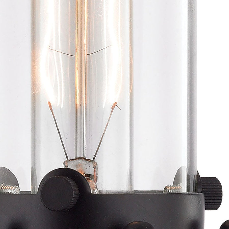 Atlas Lighting Fulton 12in 1-Light Wall Sconce | Transitional Oil Rubbed Bronze and Clear Glass | Bedroom & Hallway Accent | Model WL11080-BZ