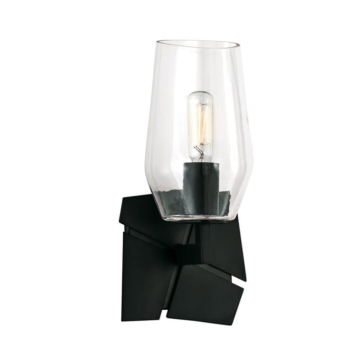Atlas Lighting Gaia 11.25''H 1Lt Sconce, Acid Dipped Black/Clear