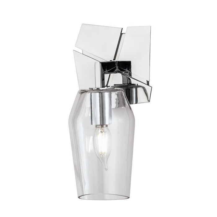 Atlas Lighting Gaia 11.25'' High 1Lt Sconce, Chrome/Clear