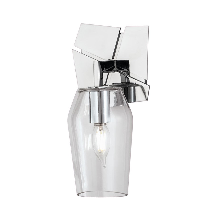 Atlas Lighting Gaia 11.25'' High 1Lt Sconce, Chrome/Clear