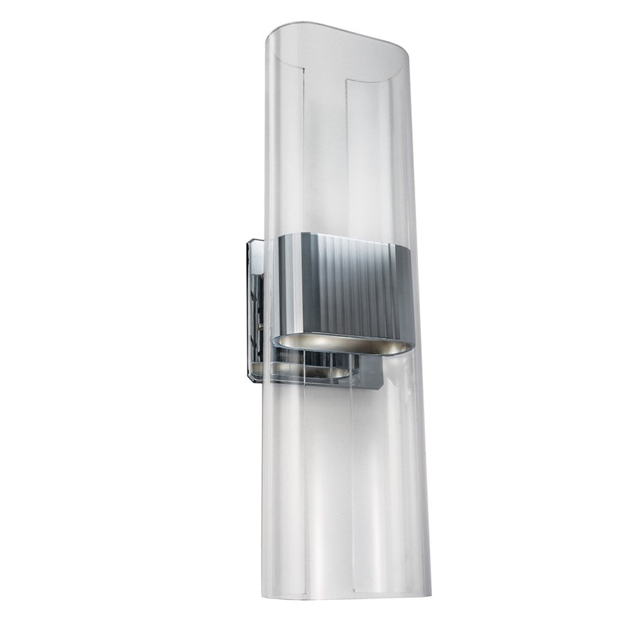 Atlas Lighting Gem 17'' High Integrated LED Sconce, Chrome/White