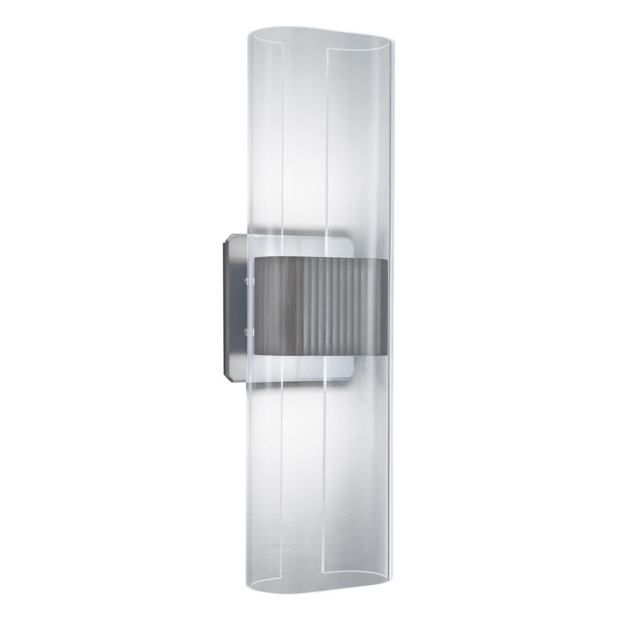 Atlas Lighting Gem 17'' High Integrated LED Sconce, Nickel/White