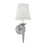 Atlas Lighting Georgetown 14.5'' High 1Lt Sconce, Nickel/White