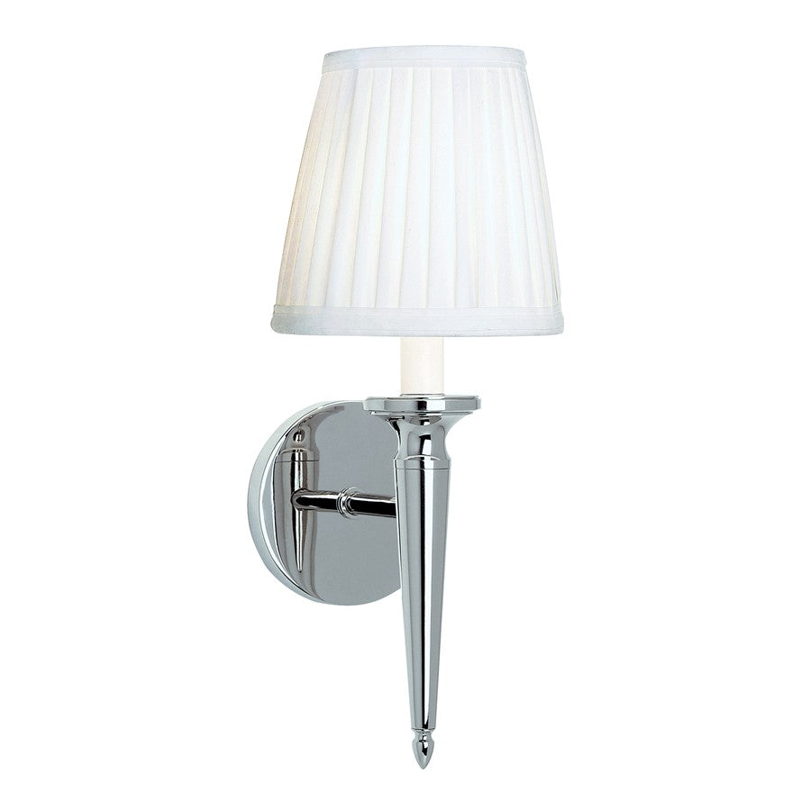 Atlas Lighting Georgetown 14.5''H 1Lt Sconce, Polished NK/WH