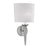 Atlas Lighting Georgetown 14.5''H 1Lt Sconce, Brushed Nickel/White
