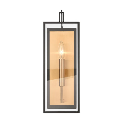 Atlas Lighting Gianni 17'' High 1Lt Sconce, Matte Black/Clear