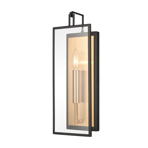 Atlas Lighting Gianni 17'' High 1Lt Sconce, Matte Black/Clear