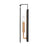 Atlas Lighting Gianni 17'' High 1Lt Sconce, Matte Black/Clear