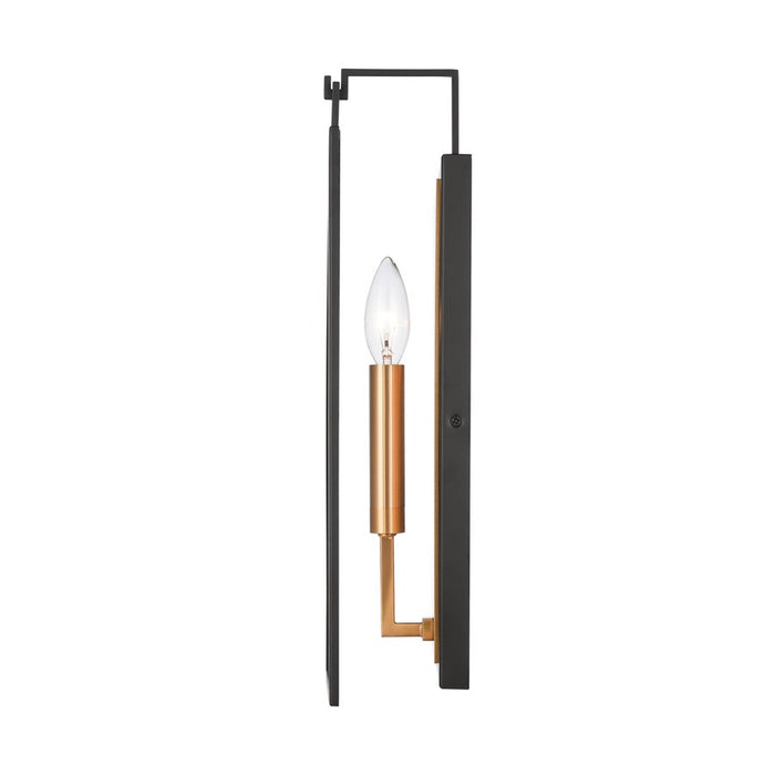 Atlas Lighting Gianni 17'' High 1Lt Sconce, Matte Black/Clear