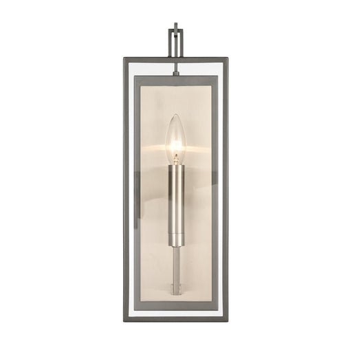 Atlas Lighting Gianni 17'' High 1Lt Sconce, Dark Gray/Clear