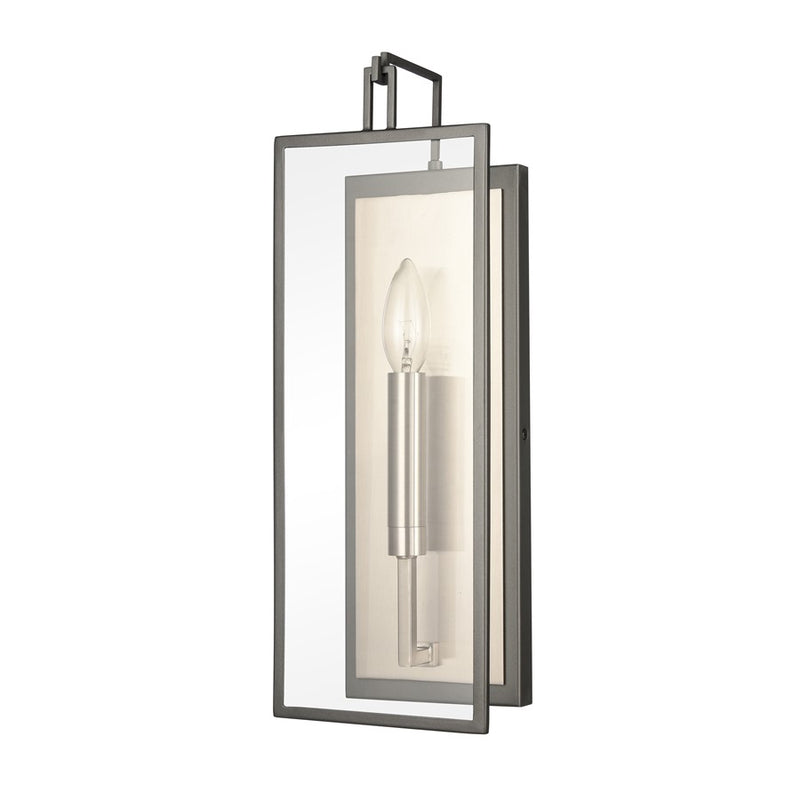 Atlas Lighting Gianni 17in 1-Light Wall Sconce | Modern Brushed Nickel and Clear Glass | Bedroom & Hallway | 6 x 4 x 17 in | Model WL11086-NK