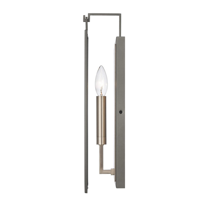 Atlas Lighting Gianni 17'' High 1Lt Sconce, Dark Gray/Clear