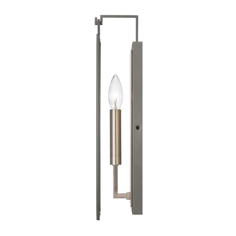 Atlas Lighting Gianni 17in 1-Light Wall Sconce | Modern Brushed Nickel and Clear Glass | Bedroom & Hallway | 6 x 4 x 17 in | Model WL11086-NK