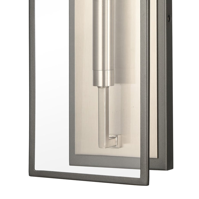 Atlas Lighting Gianni 17'' High 1Lt Sconce, Dark Gray/Clear