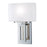 Atlas Lighting Hamilton 11.5''H 1Lt Sconce, Polished Nickel/White