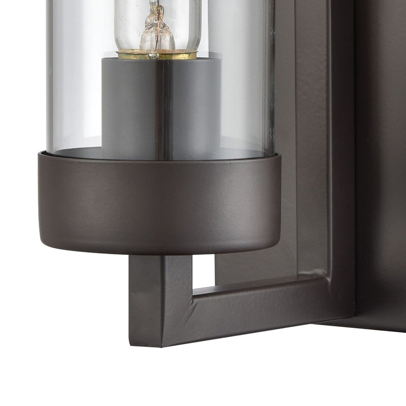 Atlas Lighting Holbrook 10in 1-Light Wall Sconce | Transitional Oil Rubbed Bronze and Clear Glass | Bedroom & Hallway | Model WL11088-BZ