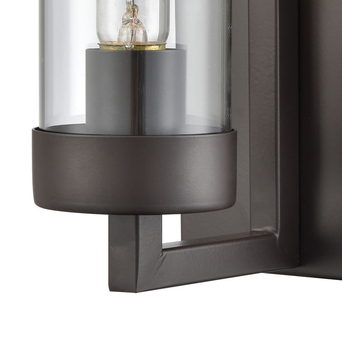 Atlas Lighting Holbrook 10''H 1Lt Sconce, Oil Rubbed Bronze/Clear