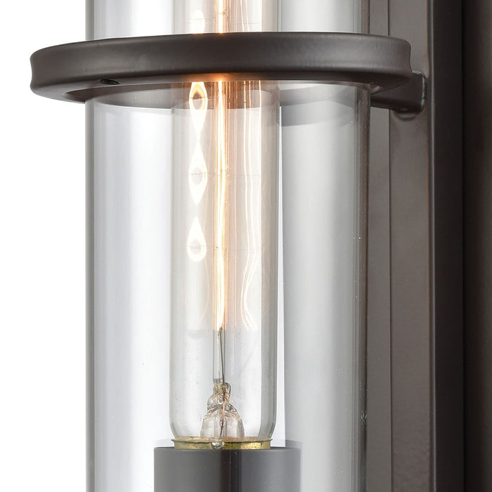 Atlas Lighting Holbrook 10''H 1Lt Sconce, Oil Rubbed Bronze/Clear
