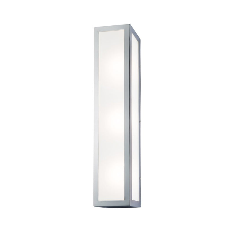 Atlas Lighting Kaset 18in Integrated LED Wall Sconce | Modern Chrome and White Glass | Bedroom & Hallway | 18 x 3 x 18 in | Model WL11095-CH