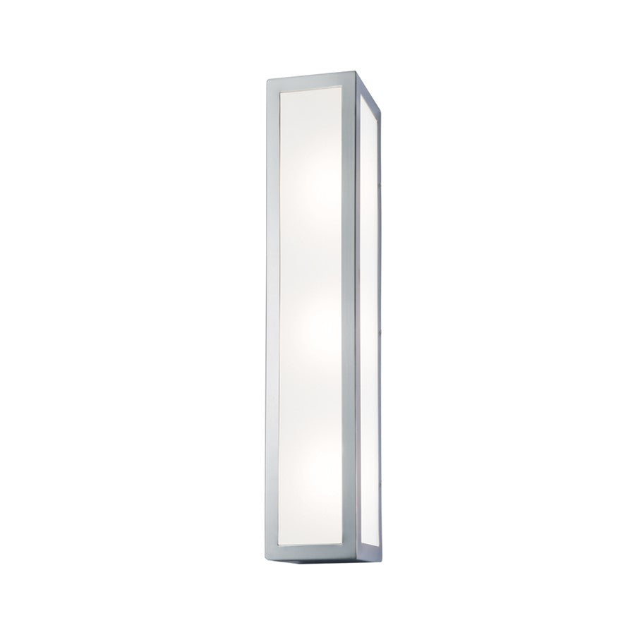 Atlas Lighting Kaset 18'' High Integrated LED Sconce, Nickel/White