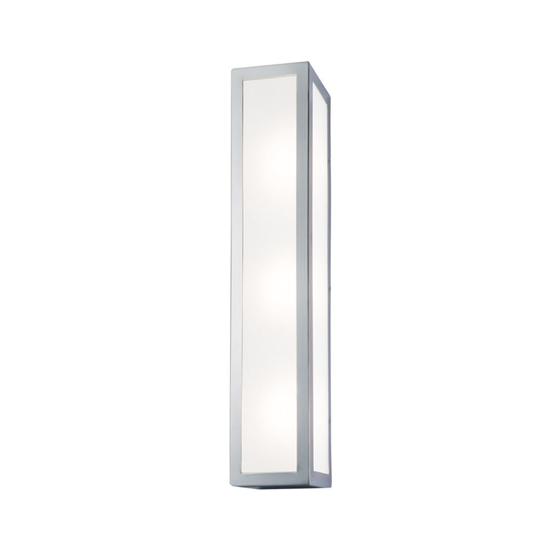 Atlas Lighting Kaset 18in Integrated LED Wall Sconce | Modern Brushed Nickel and White Glass | Bedroom & Hallway | 18 x 3 x 18 in | Model WL11095-NK