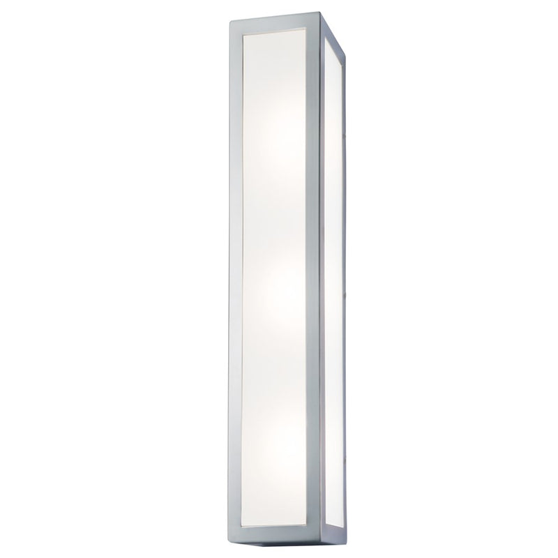 Atlas Lighting Kaset 24in 1-Light Wall Sconce | Modern Brushed Nickel and White Glass | Hallway & Bedroom Accent Light | Model WL11096-NK