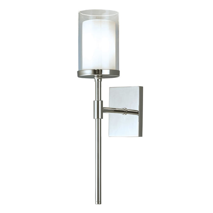 Atlas Lighting Kimberly 16.75'' High 1Lt Sconce, Chrome/Clear