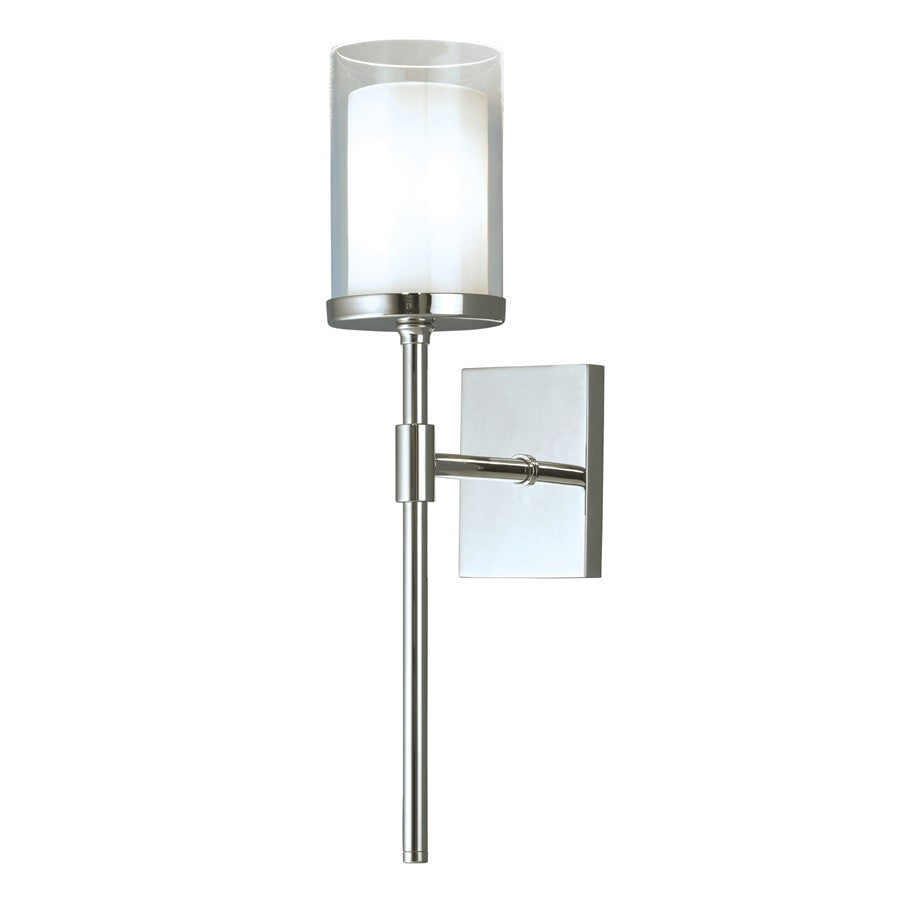 Atlas Lighting Kimberly 16.75'' High 1Lt Sconce, Chrome/Clear