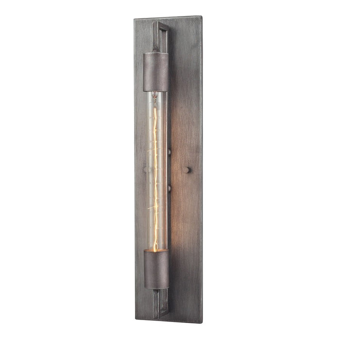 Atlas Lighting Laboratory 20'' High 1Lt Sconce, Weathered Zinc