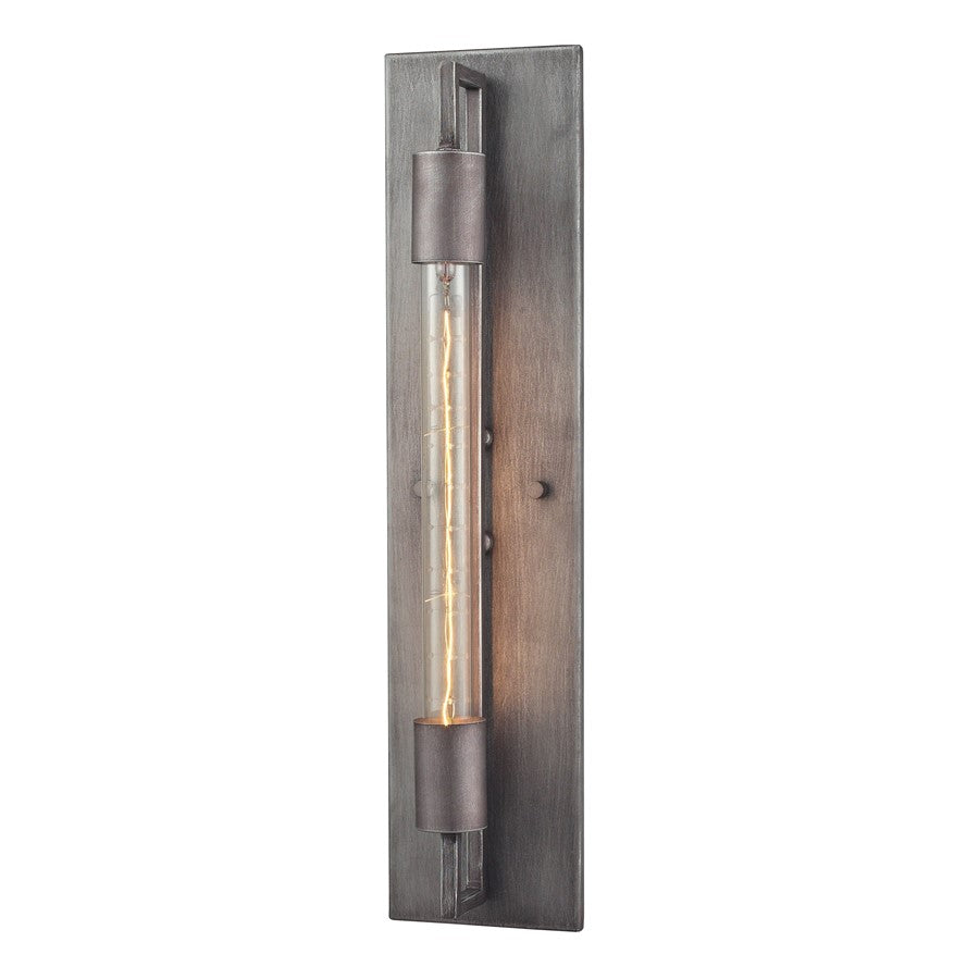 Atlas Lighting Laboratory 20'' High 1Lt Sconce, Weathered Zinc