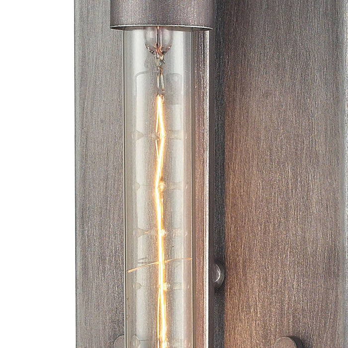 Atlas Lighting Laboratory 20'' High 1Lt Sconce, Weathered Zinc