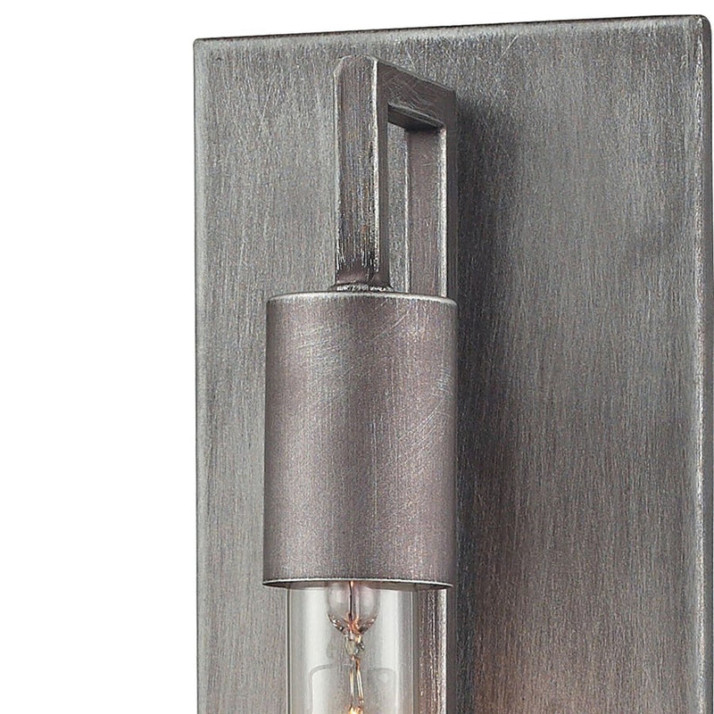 Atlas Lighting Laboratory 20'' High 1Lt Sconce, Weathered Zinc