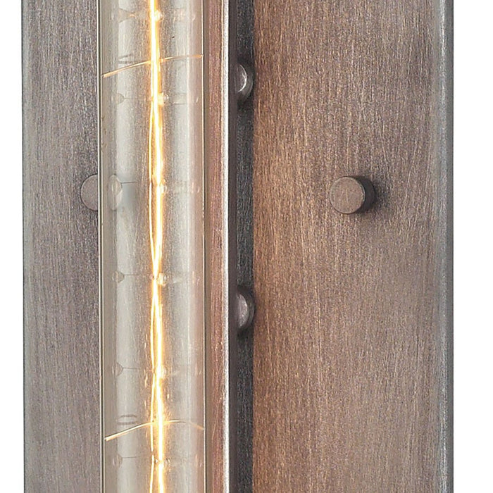 Atlas Lighting Laboratory 20'' High 1Lt Sconce, Weathered Zinc