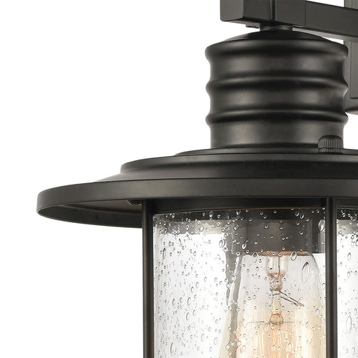 Atlas Lighting Lakeshore Drive 18'' High 1Lt Sconce, Black/Clear