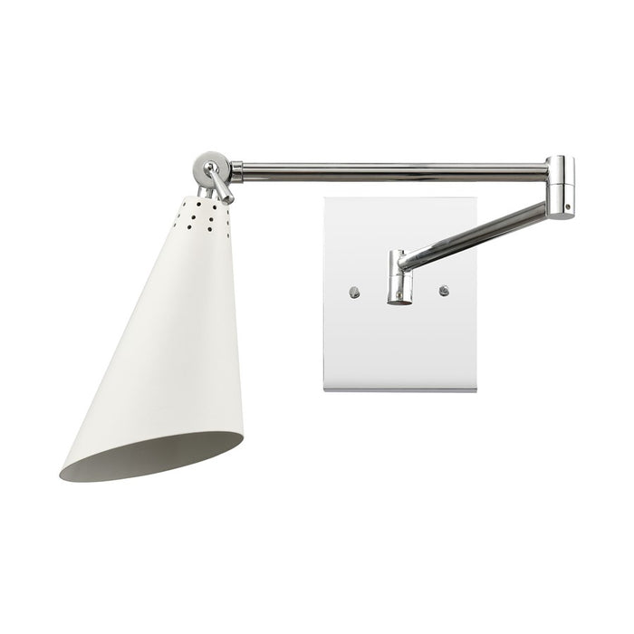 Atlas Lighting Luca 9'' High 1Lt Sconce, Polished Chrome/White