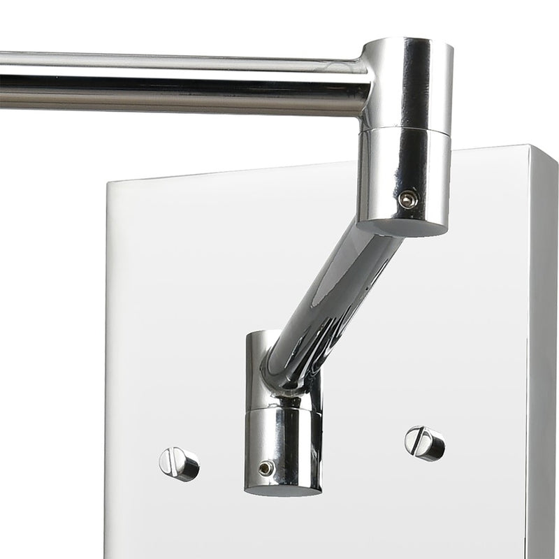 Atlas Lighting Luca 9'' High 1Lt Sconce, Polished Chrome/White