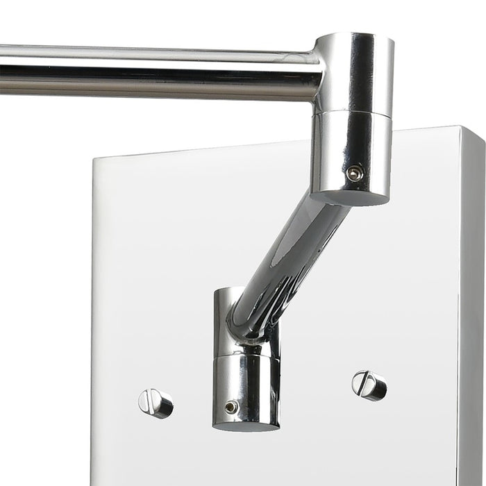 Atlas Lighting Luca 9'' High 1Lt Sconce, Polished Chrome/White