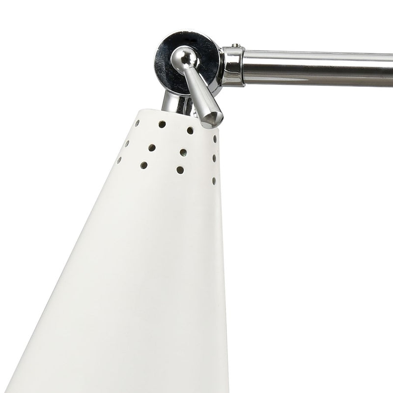 Atlas Lighting Luca 9'' High 1Lt Sconce, Polished Chrome/White