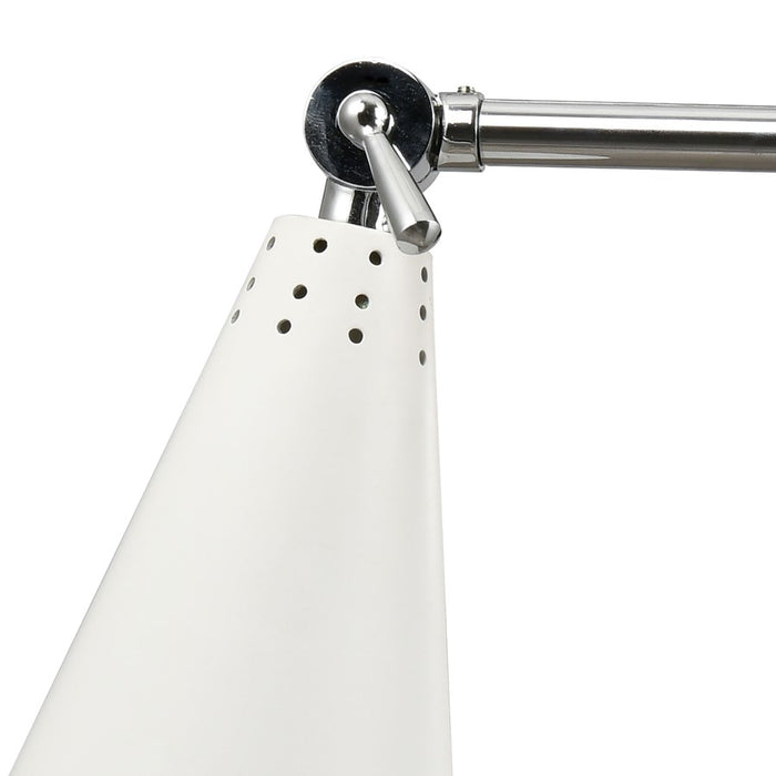 Atlas Lighting Luca 9'' High 1Lt Sconce, Polished Chrome/White