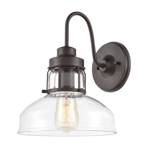 Atlas Lighting Manhattan Boutique 12''H 1Lt Sconce, Bronze/Clear