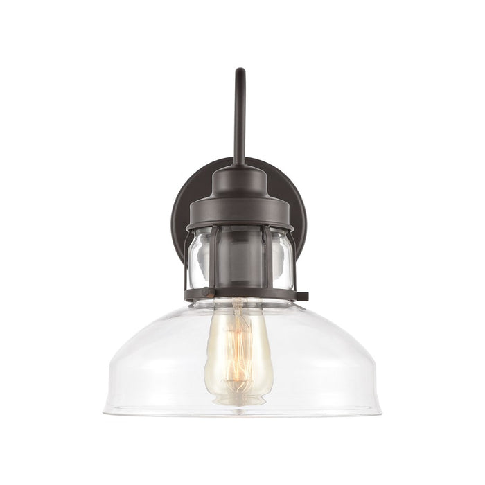 Atlas Lighting Manhattan Boutique 12''H 1Lt Sconce, Bronze/Clear
