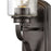 Atlas Lighting Market Square 12'' High 1Lt Sconce, Bronze/Clear