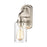 Atlas Lighting Market Square 12'' High 1Lt Sconce, Nickel/Clear