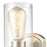 Atlas Lighting Market Square 12'' High 1Lt Sconce, Nickel/Clear