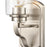 Atlas Lighting Market Square 12'' High 1Lt Sconce, Nickel/Clear