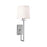 Atlas Lighting Maya 19.25'' High 1Lt Sconce, Polished Nickel/White