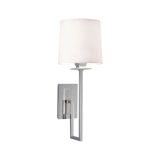 Atlas Lighting Maya 19.25'' High 1Lt Sconce, Polished Nickel/White