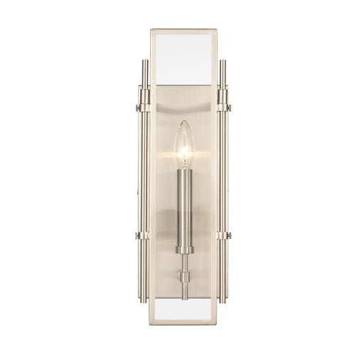 Atlas Lighting Mechanist 17'' High 1Lt Sconce, Chrome/Clear