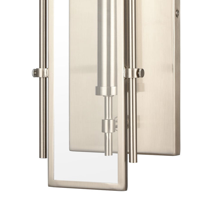 Atlas Lighting Mechanist 17'' High 1Lt Sconce, Chrome/Clear